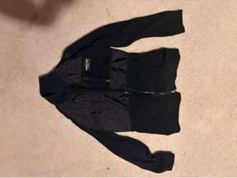 Kenneth Cole Black Mixed‑Material Jacket – Men’s Large