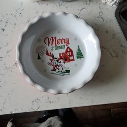 Disney Mickey And Minnie Christmas Pie Pan
