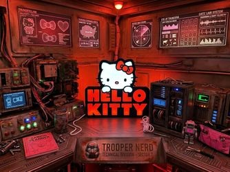 Hello Kitty Logo LED Light Box 8.58" 3D Printed