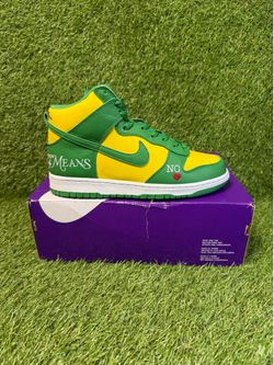 Size 9.5M - Nike SB Dunk High Supreme By Any Means Brazil