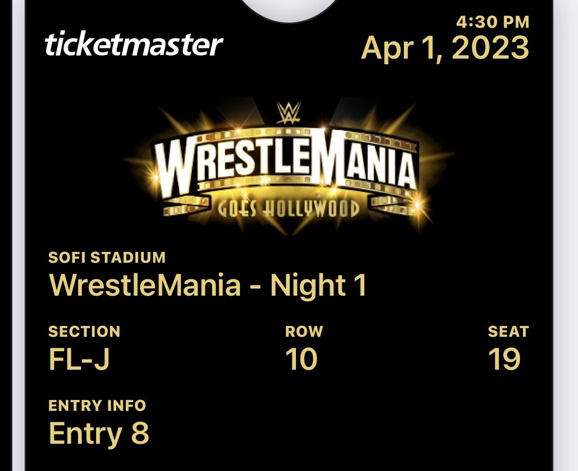 WWE Wrestlemania 2023 Floor Seats