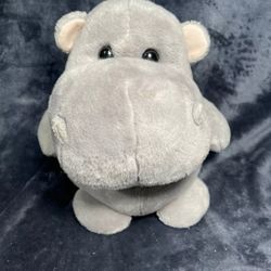Aurora Hippo Plush Stuffed Animal 13" Hippopotamus Big Hard Eyes 2018