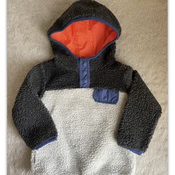 OshKosh B’gosh Cozy Pullover Sherpa Fleece Sweatshirt Jacket Size 24 Months Farm