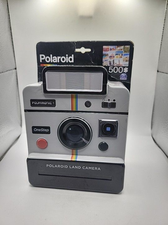 Polaroid Retro Camera 500 Piece 3D Tin Metal Container Travel Jigsaw Puzzle NEW