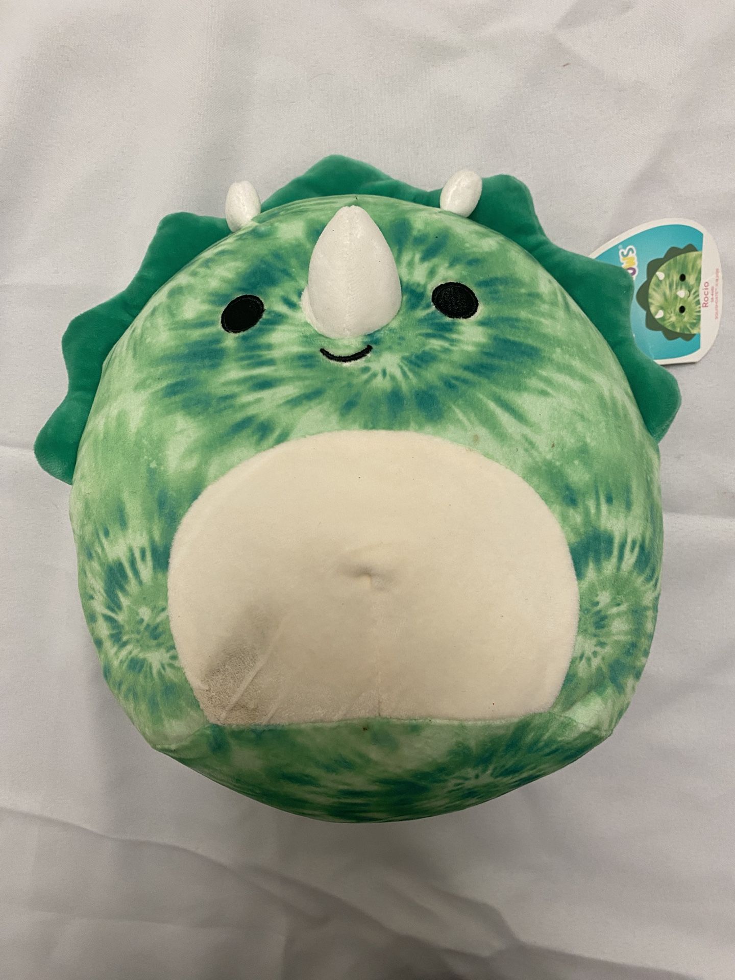 8in Rocio Squishmallow- Bent Tag And Dirty Stomach.