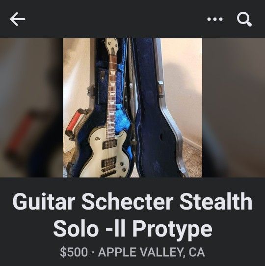 Guitar Schecter Stealth SOLO 2 PROTOTYPE for Sale in Mentone, CA