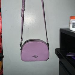 coach mini lavender purse 