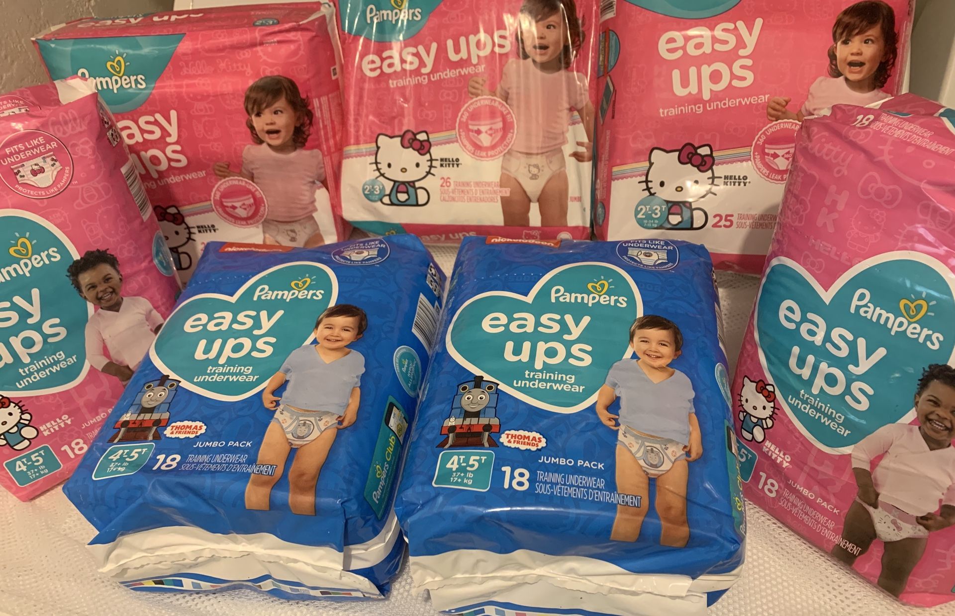 Pampers Easy Ups BOY & GIRL Only these sizes 2t-3t, 3t-4t, 4t-5t PRICE $6