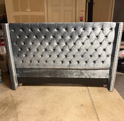 King velvet bed frame
