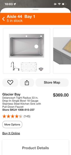 Glacier Bay Stainless Steel Kitchen Sink with Faucet