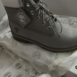 Timberland premium 6 inch waterproof boot, medium gray