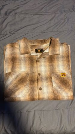 County FB Plaid Flannel Button-Up Shirt