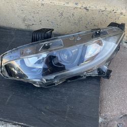 2020 HONDA CIVIC LEFT  HEADLIGHT BLACK 