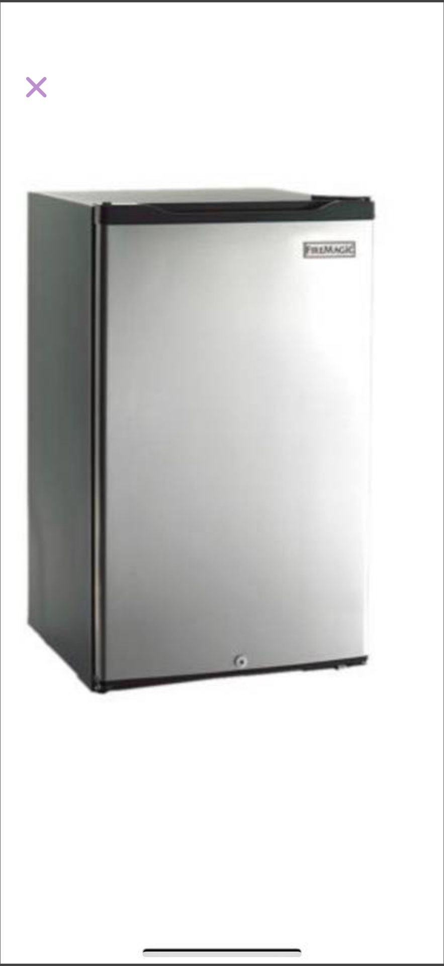 Fire Magic Compact Refrigerator Stainless Steel- Great condition