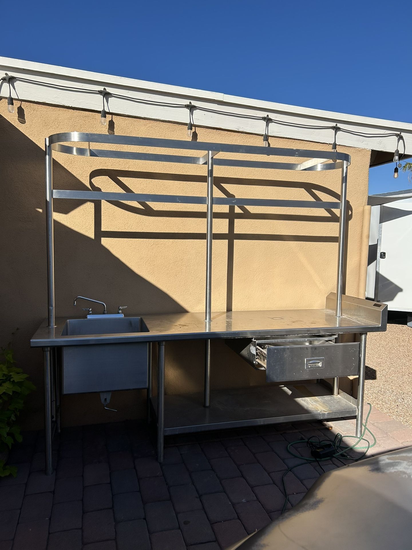 Mesa Con Sink De Acero Inoxidable 