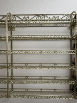 5 Metal Wall Mounted Nail Polish Storage Rack 