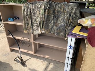 4 long sleeve hunting shirts and a grass edger