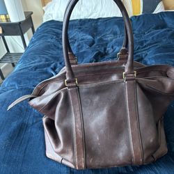 Coach leather bleeker weekender