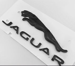 Jaguar adhesive back badge emblem silver or black SHIPPING AVAILABLE