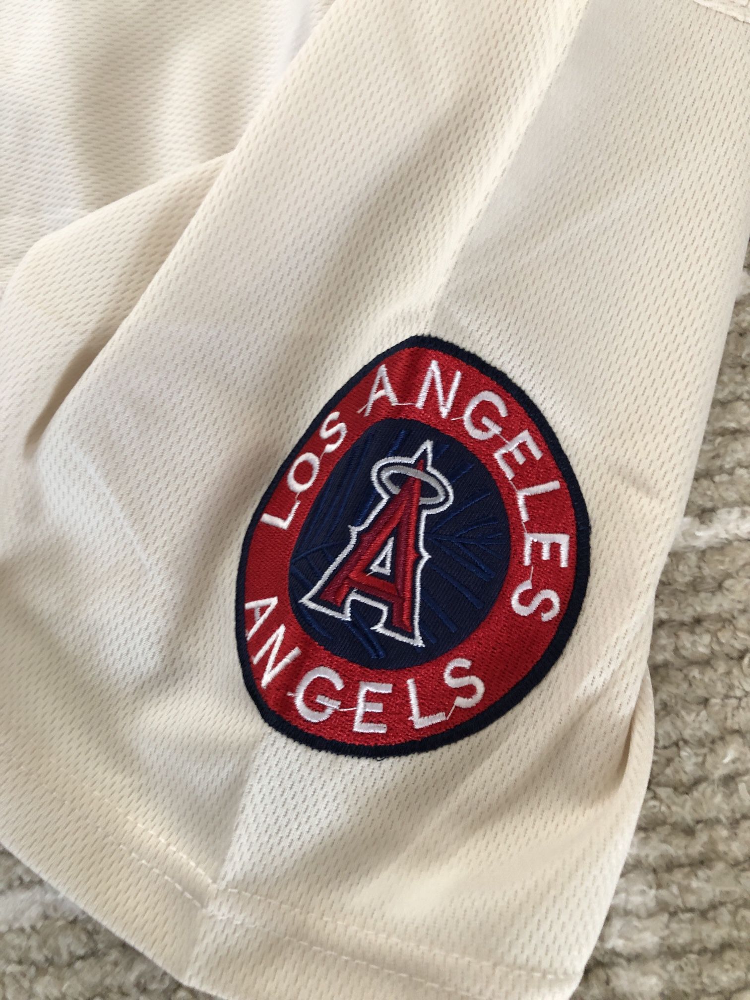 LA Angels Pooh Baseball Jersey - Cream