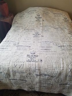 French Comforter, Queen/king Size. Cotton ,french Printed Of Paris , Province. 2sides. Woodland Hills,Ca.