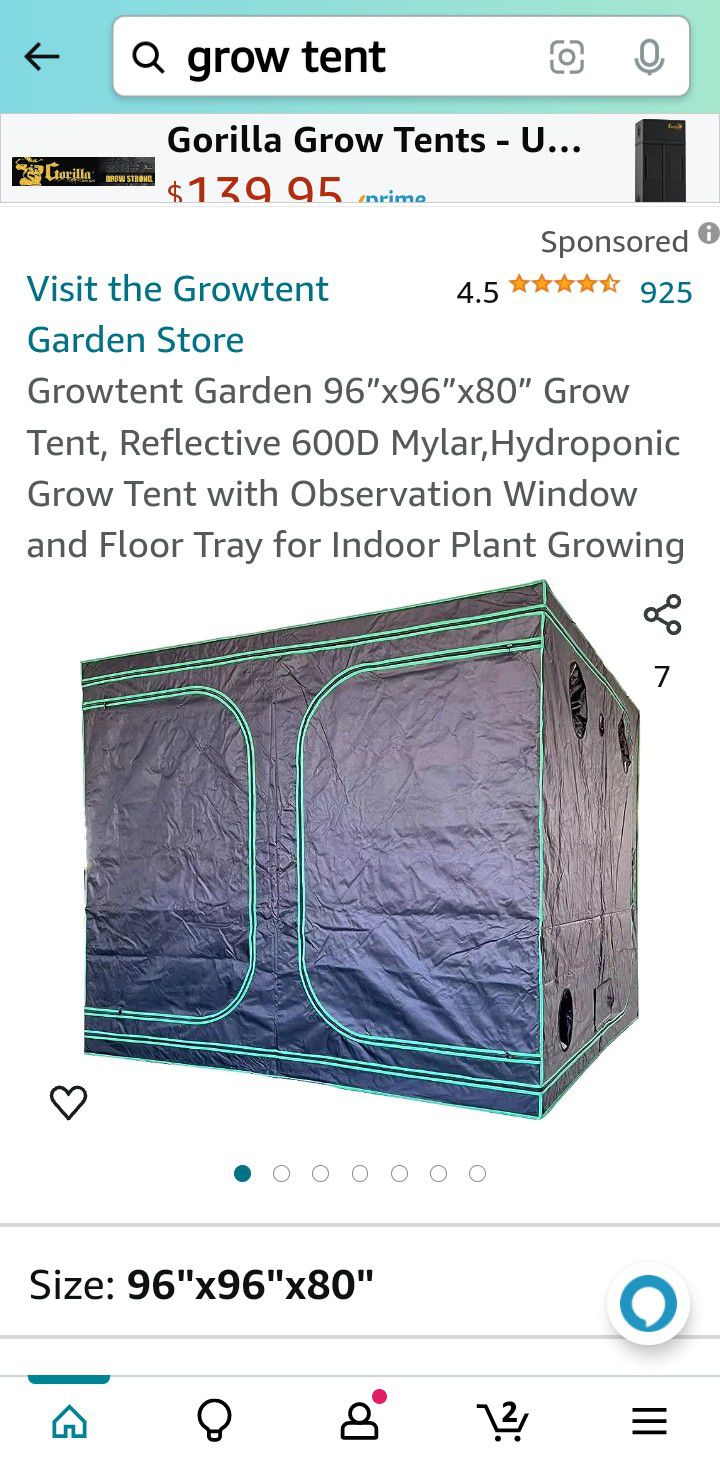 Grow Tent Indoor Or Outdoor. Light Proof.  