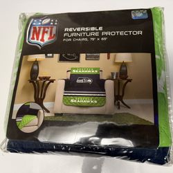 Seattle Seahawks Reversible  Furniture, Protector-Chair 75”X65”