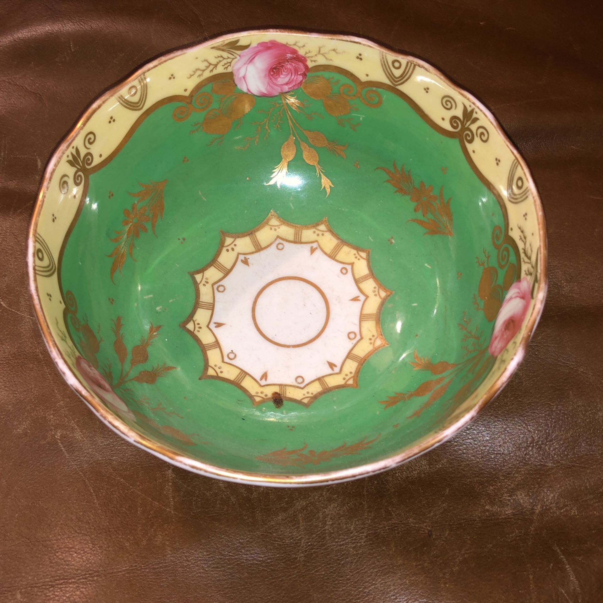 Unique vintage, handpainted porcelain bowl