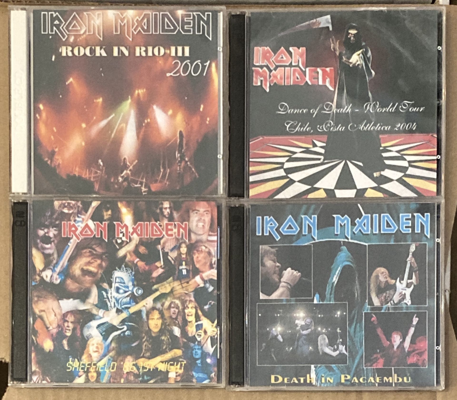 4 LIVE IRON MAIDEN CD—Sheffield, Rio, São Paulo, Santiago.