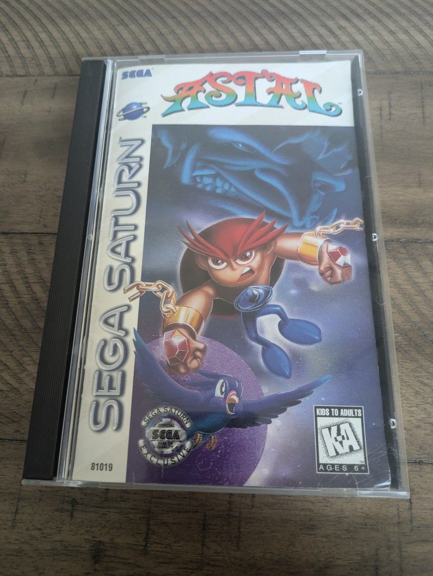 Astal game for Sega Saturn with 0 scratches on disc in original case with manual