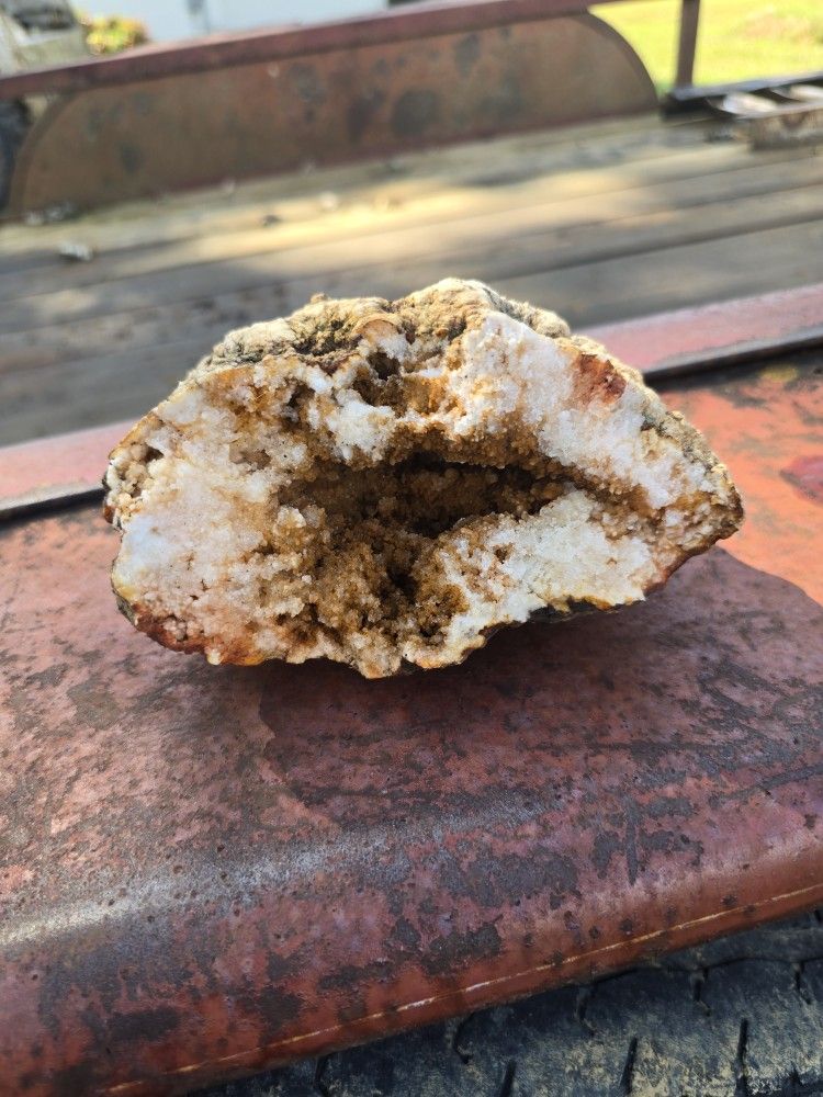 Organic Geode Rock Citrine Fossil Aquarium Decor