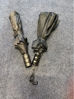 2 Large Black Umbrellas