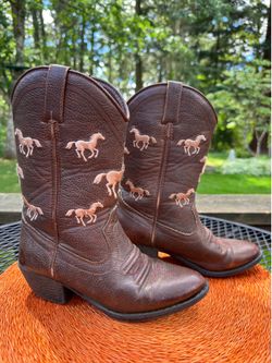 Smoky Mountains kids leather cowboy boots