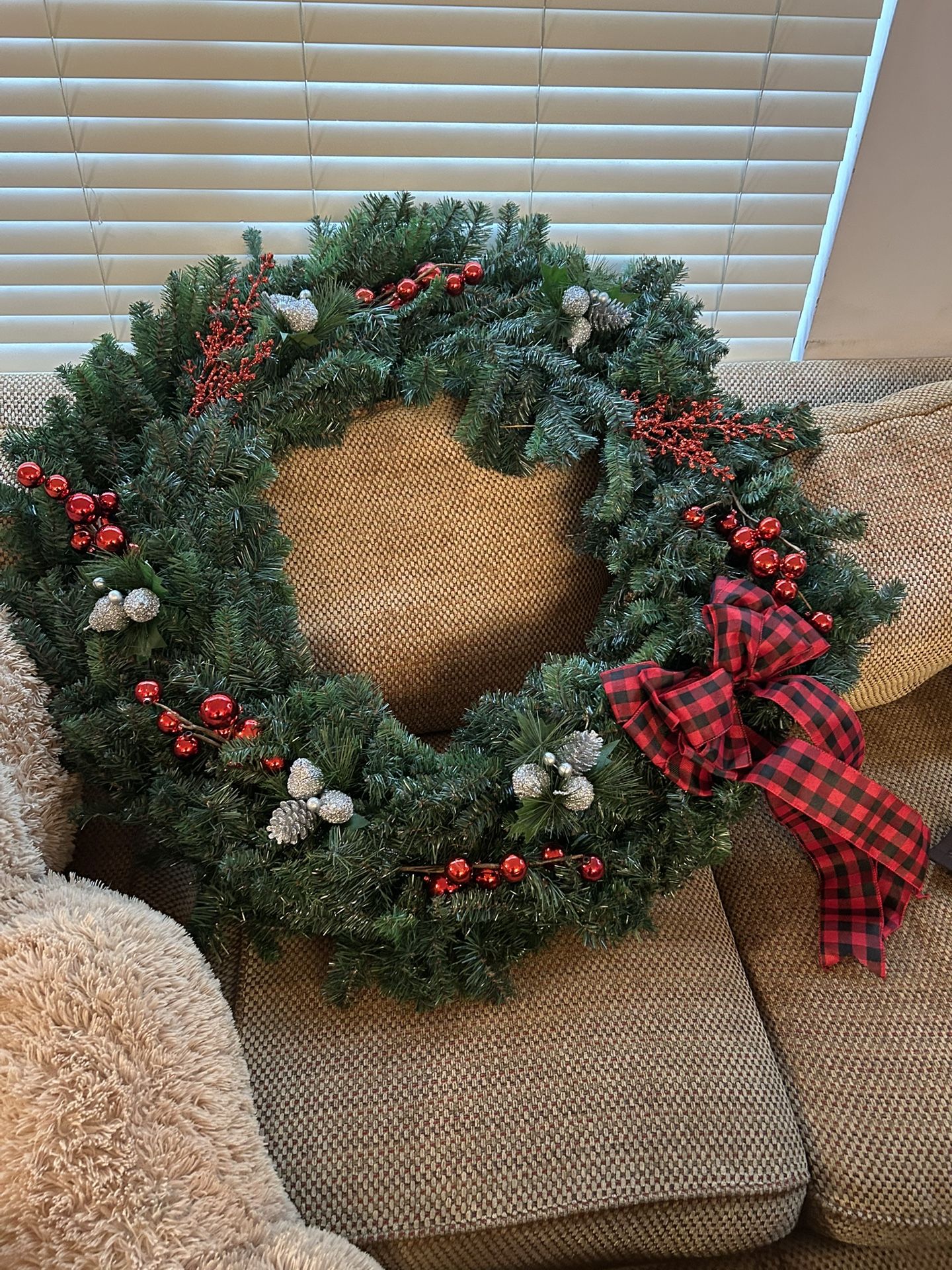 Decorated Christmas Wreathe- 40 In -$35