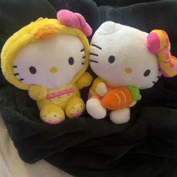 Two Exclusive Hello Kitty Easter Plushies