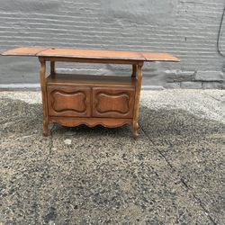 Antique Wooden Rectangular Mid-Century Sideboard for Restoration