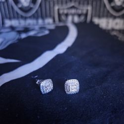 Silver And Diamond Studs
