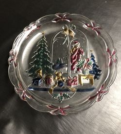 Crystal Clear Studios Christmas Joy 14” round platter