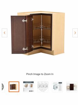 KBL$36-SJM CORNER BASE W/LAZY SUSAN 28.5"W W 34.5"X 16.5"D SHAKER