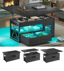 40" Lift Top Coffee Table with Storage for Living Room, 4 in 1 Table