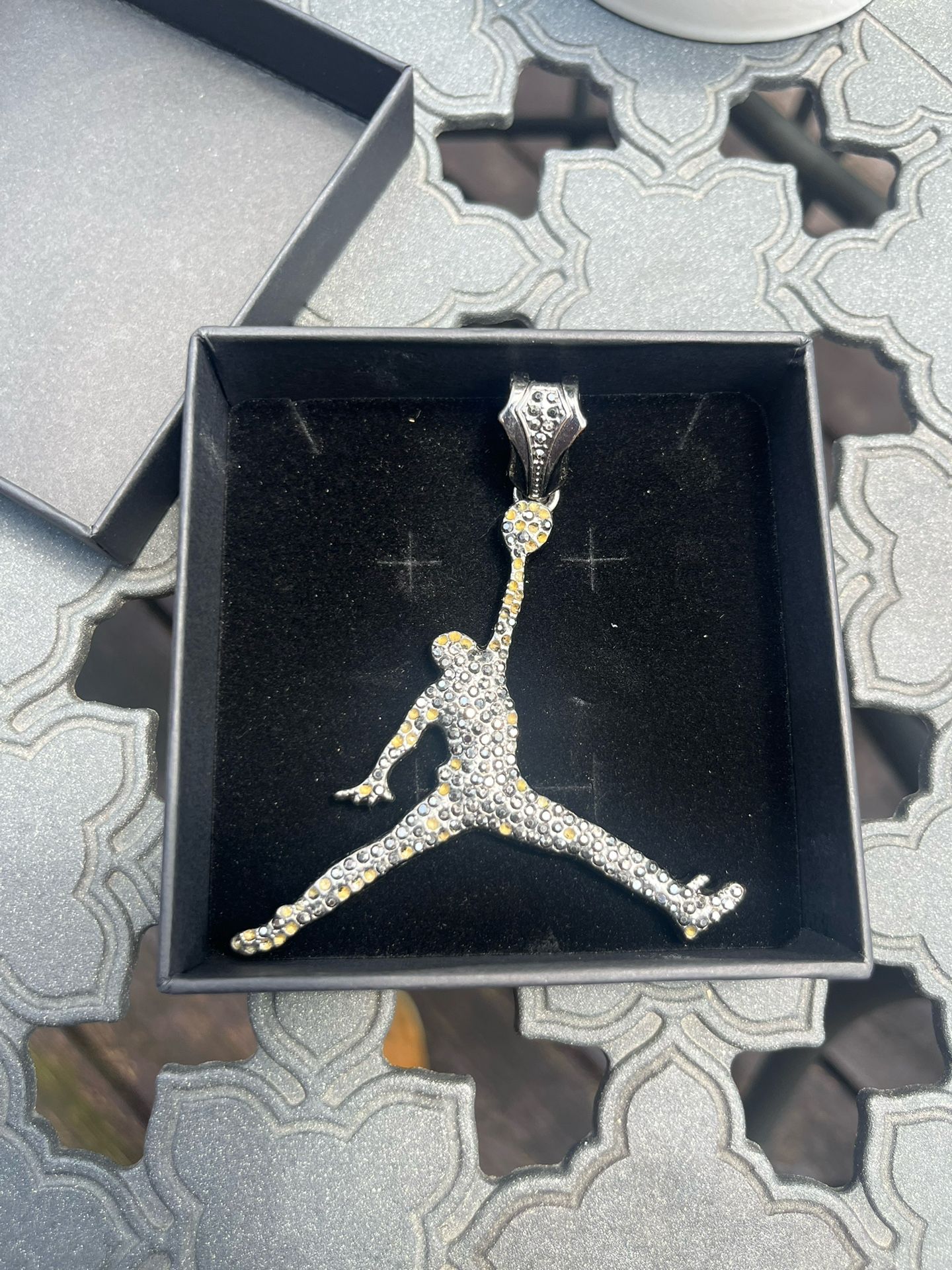 Michael Jordan Air Jumpman Diamond Necklace 
