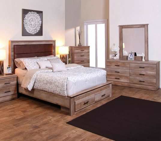 Queen bed frame. Dresser. Mirror and one night stand. NW4