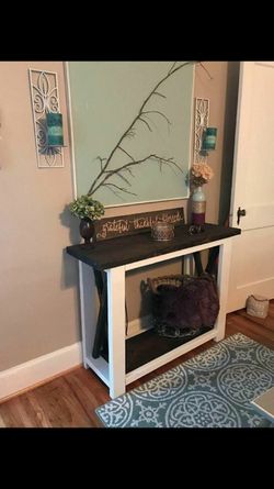 Farmhouse entry way tables! On sale this weekend only