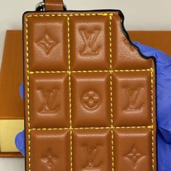 LV Chocolate Bar Keychain/ Cardholder