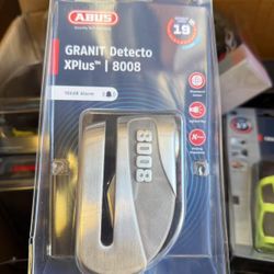 GRANIT™ DETECTO XPLUS 8008 2.0  The GRANIT™ Detecto XPlus 8008 2.0 Brake Disc Lock from ABUS offers superb protection for your motorbike.
