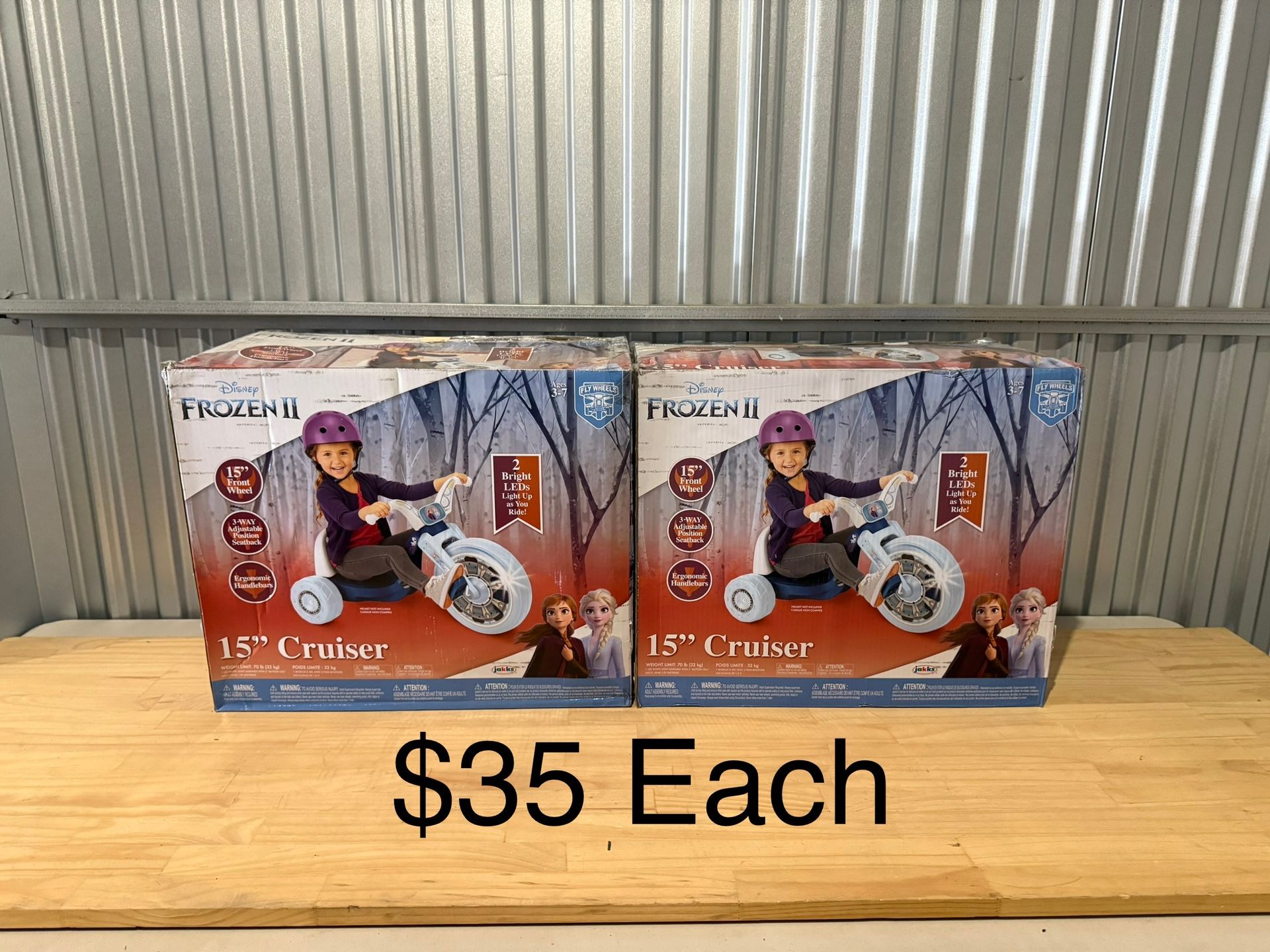 NEW Fly Wheels Disney Frozen Tricycle w/15 inch Front Wheel w/Light, Child Age 3 to 7 Yrs 