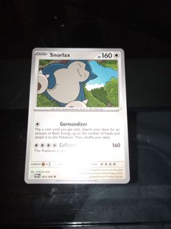 Pokemon TCG Snorlax Non-Holo Uncommon Pokemon GO 063/088 160 HP 2022 EN