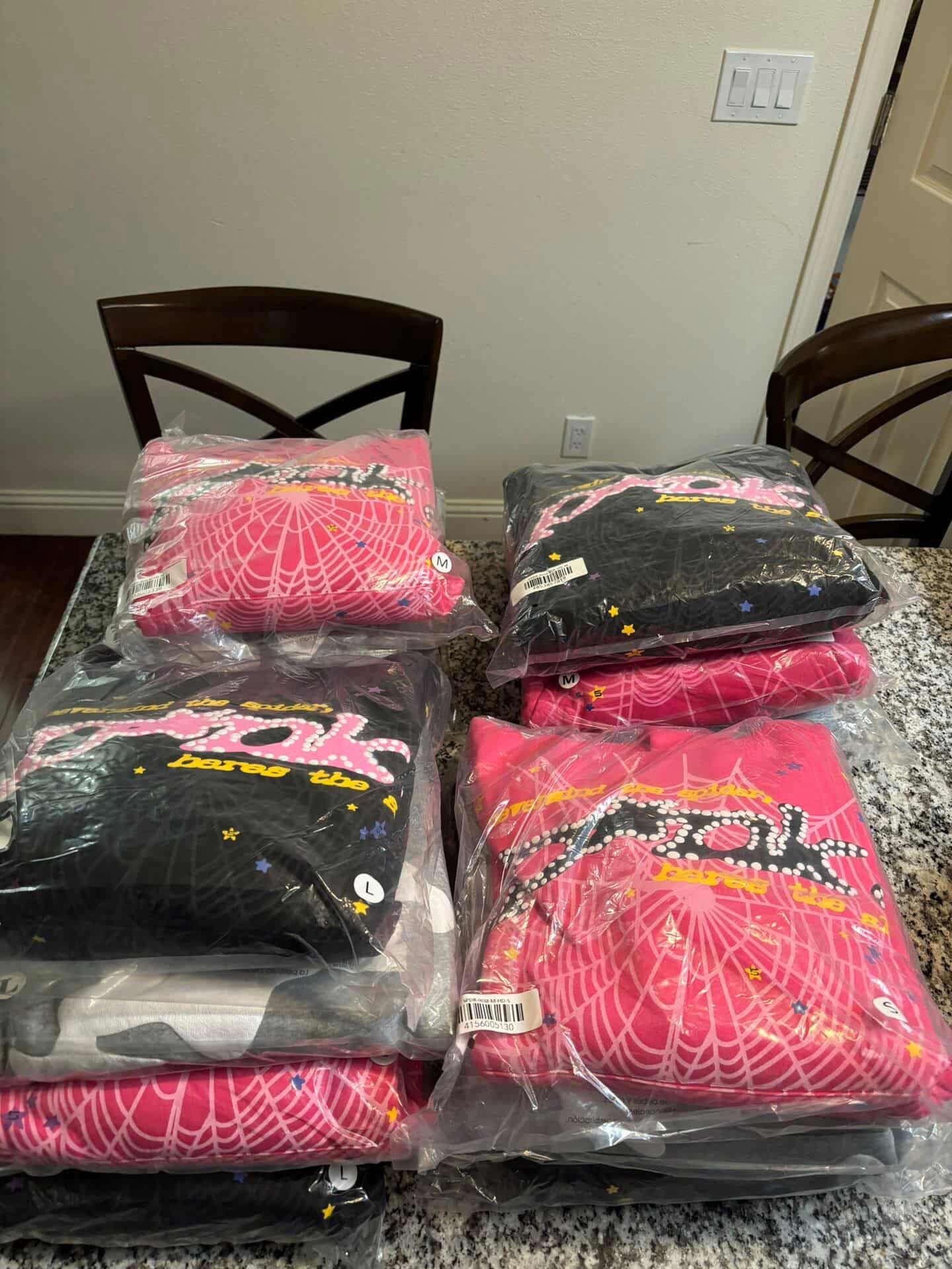 Black, Pink, Light Blue, and Slate Gray Spyder Hoodies