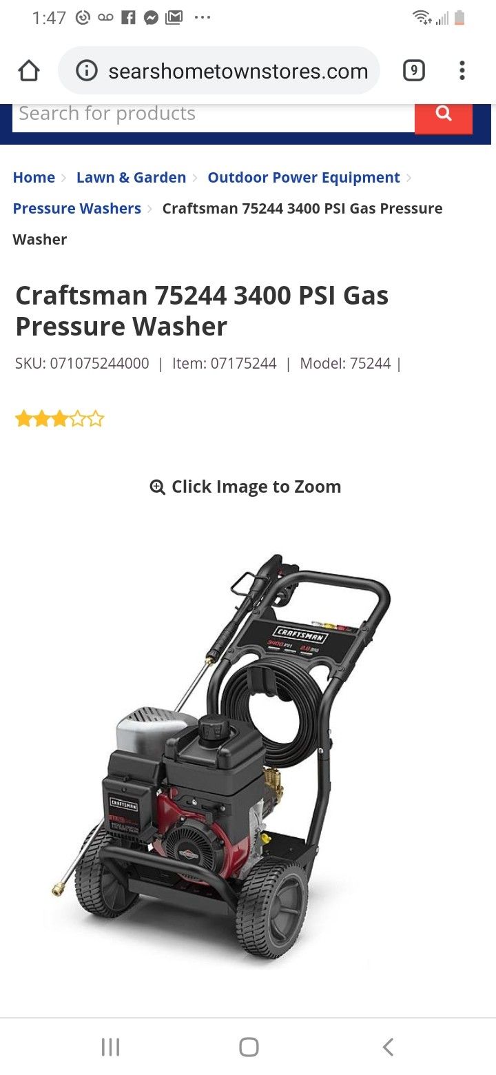 3400psi pressure washer