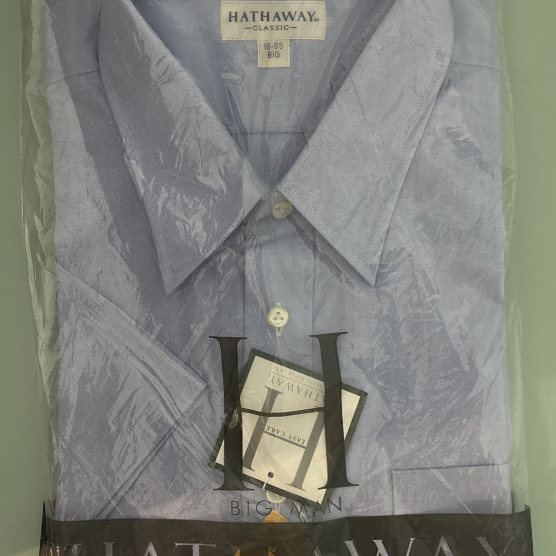 Men’s Light Blue Shirt- HATHAWAY- $6